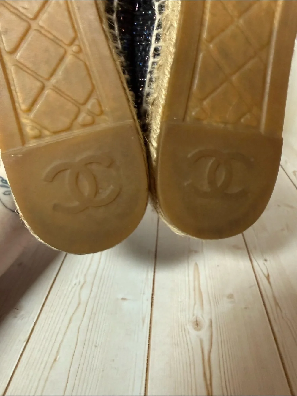 CHANEL metallic tweed